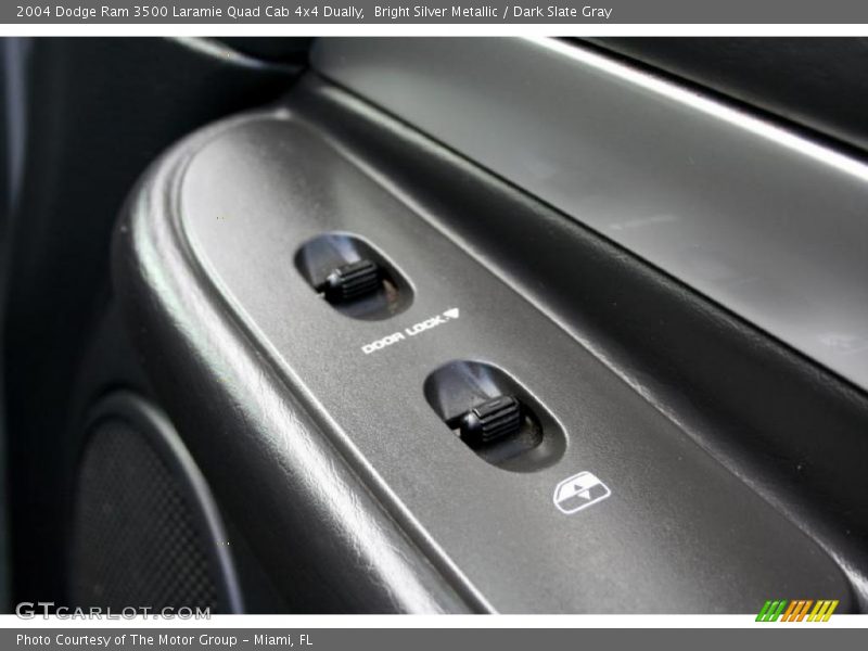 Bright Silver Metallic / Dark Slate Gray 2004 Dodge Ram 3500 Laramie Quad Cab 4x4 Dually