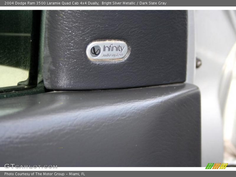 Bright Silver Metallic / Dark Slate Gray 2004 Dodge Ram 3500 Laramie Quad Cab 4x4 Dually