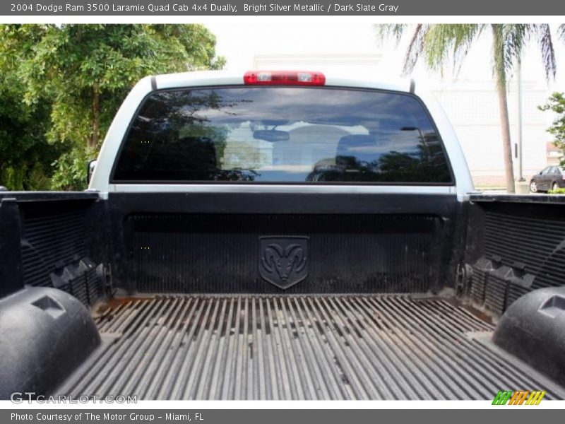 Bright Silver Metallic / Dark Slate Gray 2004 Dodge Ram 3500 Laramie Quad Cab 4x4 Dually