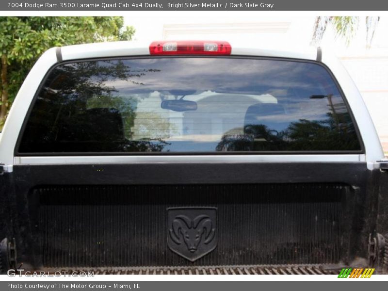 Bright Silver Metallic / Dark Slate Gray 2004 Dodge Ram 3500 Laramie Quad Cab 4x4 Dually