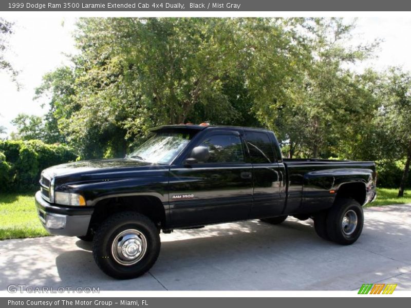 Black / Mist Gray 1999 Dodge Ram 3500 Laramie Extended Cab 4x4 Dually