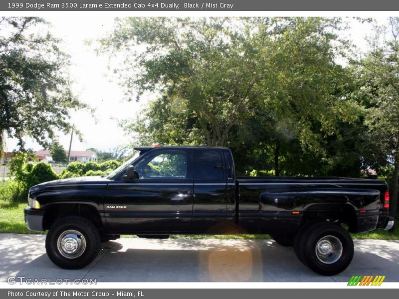 Black / Mist Gray 1999 Dodge Ram 3500 Laramie Extended Cab 4x4 Dually