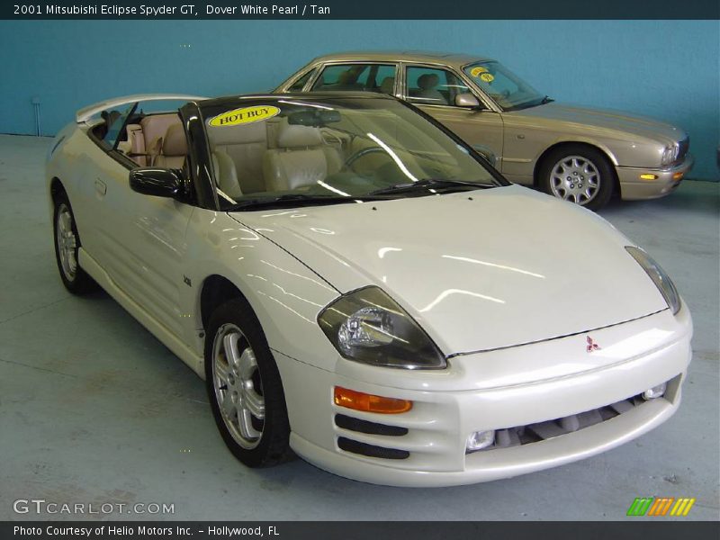 Dover White Pearl / Tan 2001 Mitsubishi Eclipse Spyder GT
