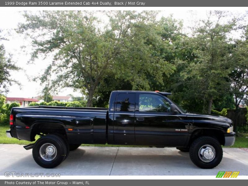 Black / Mist Gray 1999 Dodge Ram 3500 Laramie Extended Cab 4x4 Dually