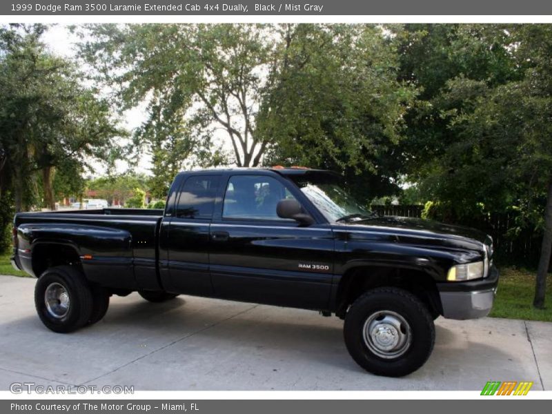 Black / Mist Gray 1999 Dodge Ram 3500 Laramie Extended Cab 4x4 Dually