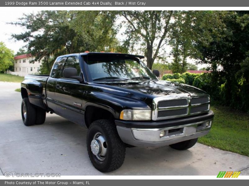 Black / Mist Gray 1999 Dodge Ram 3500 Laramie Extended Cab 4x4 Dually