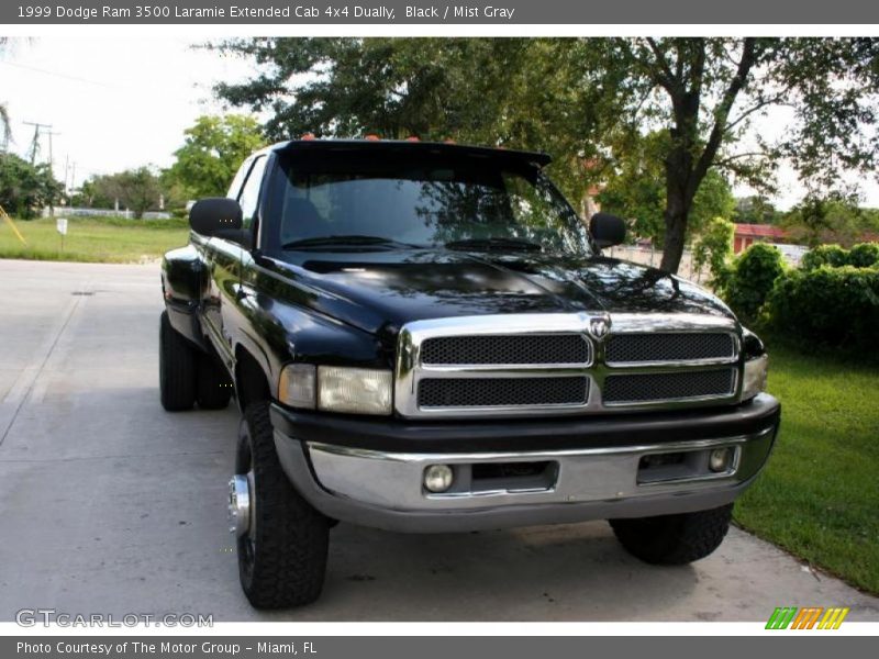 Black / Mist Gray 1999 Dodge Ram 3500 Laramie Extended Cab 4x4 Dually