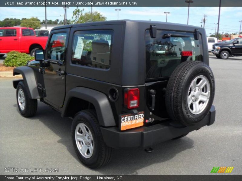 Black / Dark Slate Gray/Medium Slate Gray 2010 Jeep Wrangler Sport 4x4