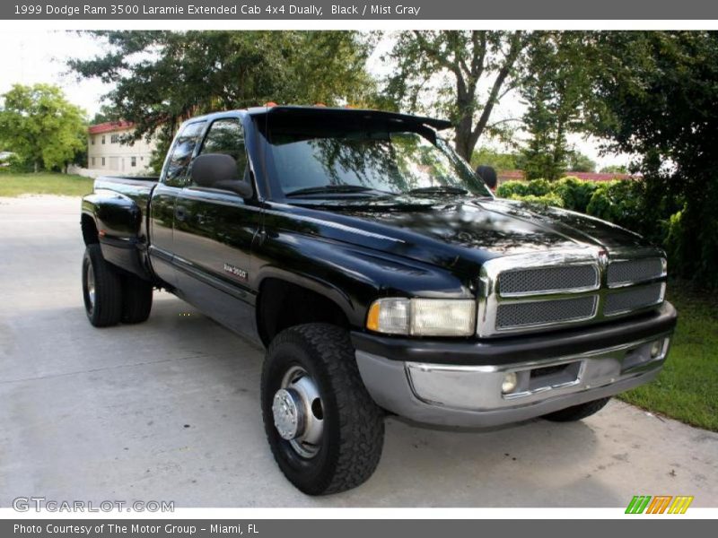 Black / Mist Gray 1999 Dodge Ram 3500 Laramie Extended Cab 4x4 Dually