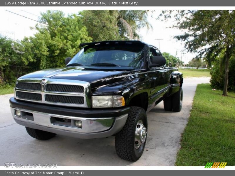 Black / Mist Gray 1999 Dodge Ram 3500 Laramie Extended Cab 4x4 Dually