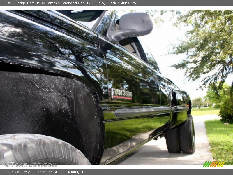 Black / Mist Gray 1999 Dodge Ram 3500 Laramie Extended Cab 4x4 Dually