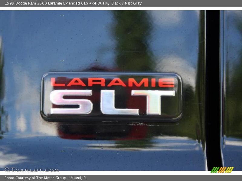 Black / Mist Gray 1999 Dodge Ram 3500 Laramie Extended Cab 4x4 Dually