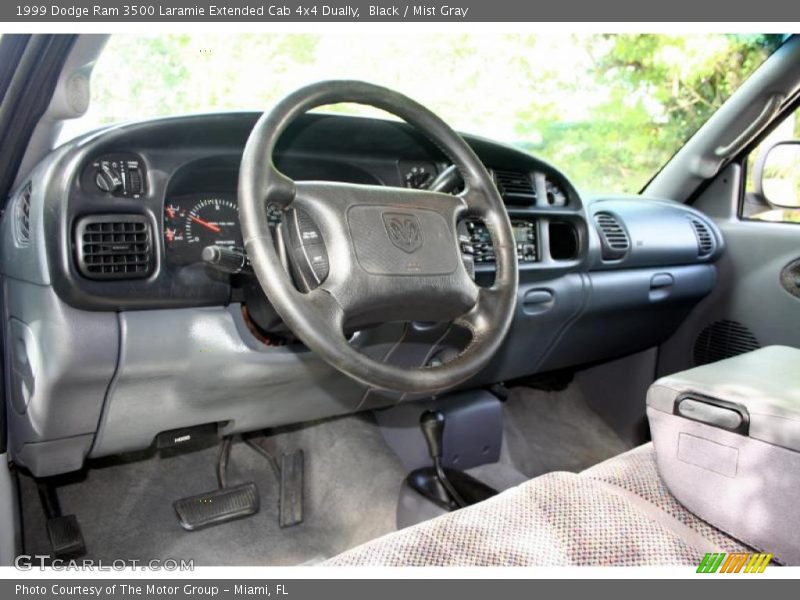 Black / Mist Gray 1999 Dodge Ram 3500 Laramie Extended Cab 4x4 Dually