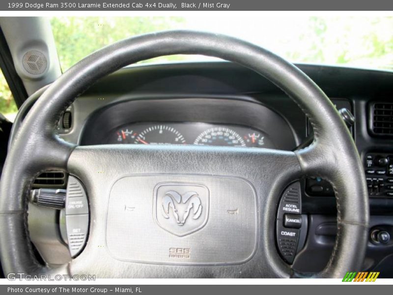 Black / Mist Gray 1999 Dodge Ram 3500 Laramie Extended Cab 4x4 Dually