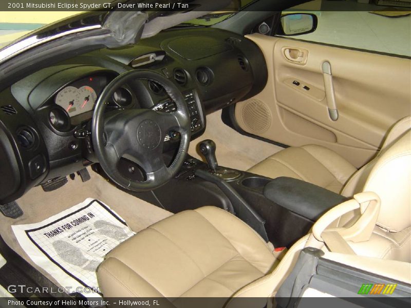 Dover White Pearl / Tan 2001 Mitsubishi Eclipse Spyder GT