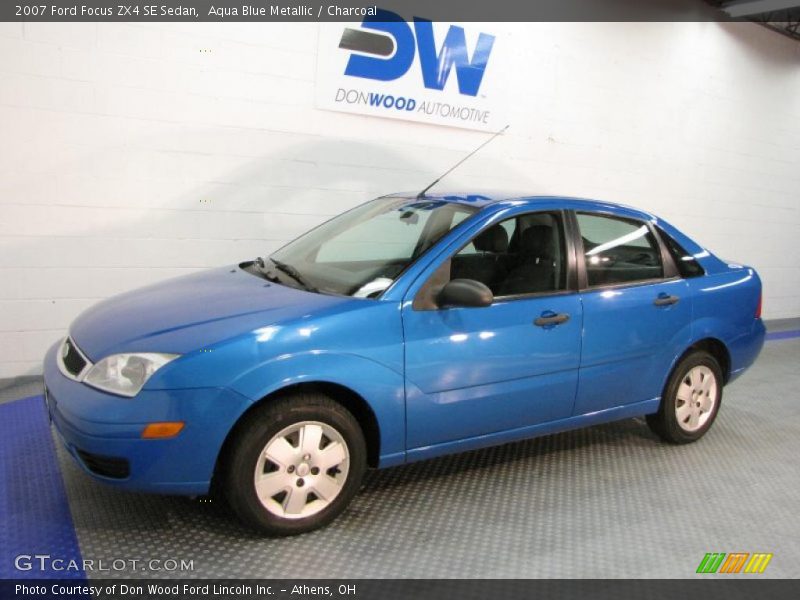 Aqua Blue Metallic / Charcoal 2007 Ford Focus ZX4 SE Sedan