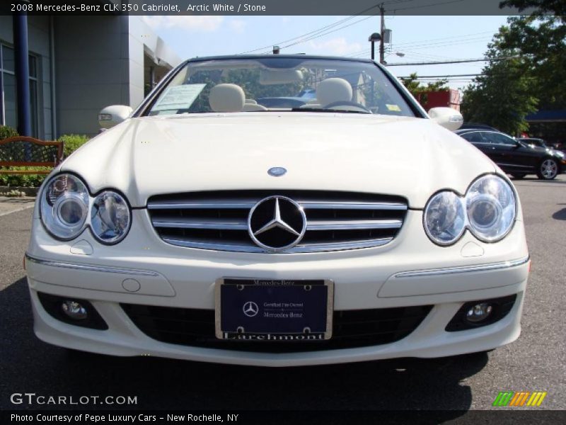 Arctic White / Stone 2008 Mercedes-Benz CLK 350 Cabriolet