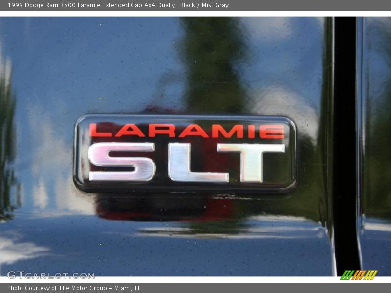 Black / Mist Gray 1999 Dodge Ram 3500 Laramie Extended Cab 4x4 Dually