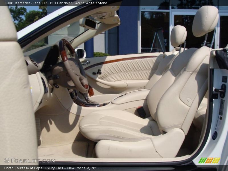 Arctic White / Stone 2008 Mercedes-Benz CLK 350 Cabriolet