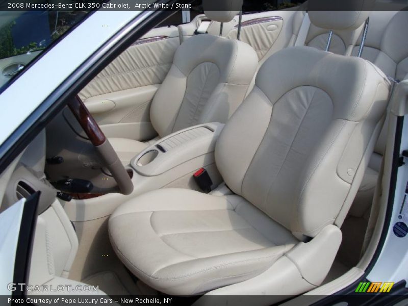 Arctic White / Stone 2008 Mercedes-Benz CLK 350 Cabriolet