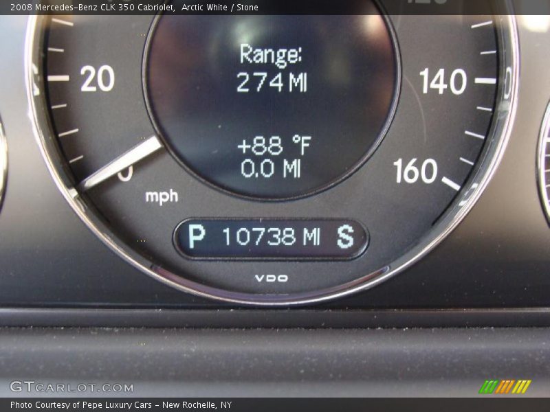 Arctic White / Stone 2008 Mercedes-Benz CLK 350 Cabriolet