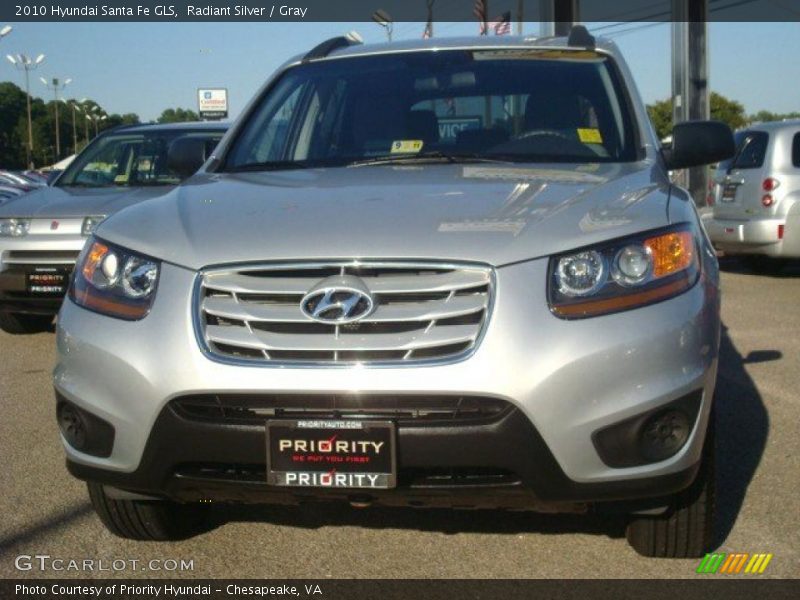 Radiant Silver / Gray 2010 Hyundai Santa Fe GLS
