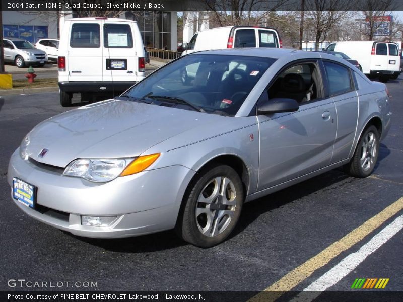 Silver Nickel / Black 2004 Saturn ION 3 Quad Coupe