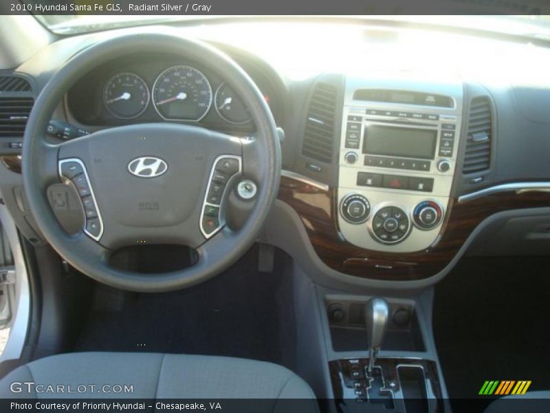 Radiant Silver / Gray 2010 Hyundai Santa Fe GLS