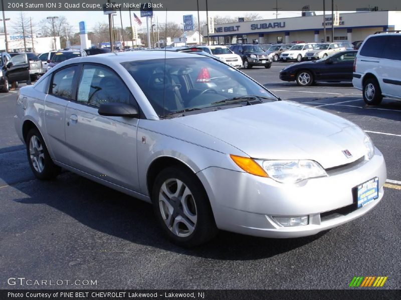 Silver Nickel / Black 2004 Saturn ION 3 Quad Coupe