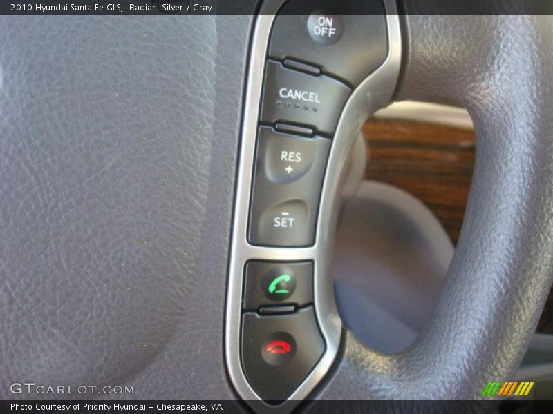 Radiant Silver / Gray 2010 Hyundai Santa Fe GLS