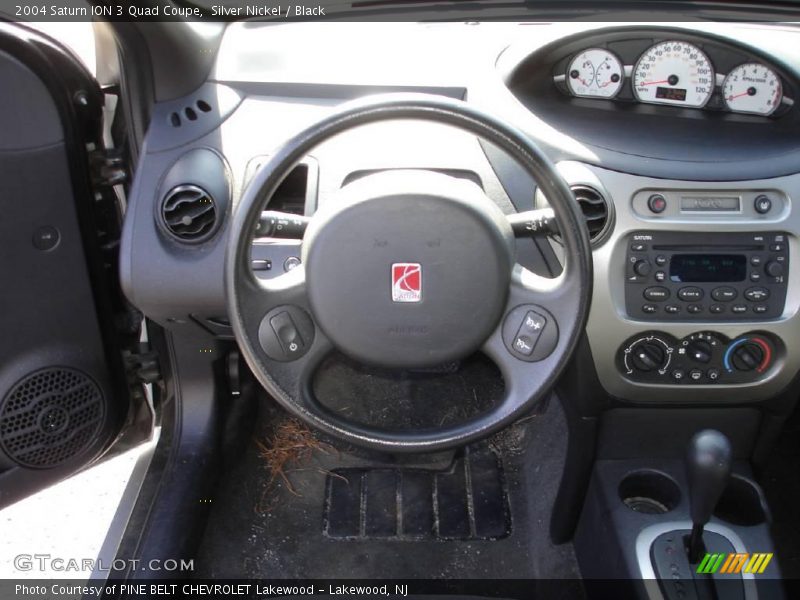 Silver Nickel / Black 2004 Saturn ION 3 Quad Coupe