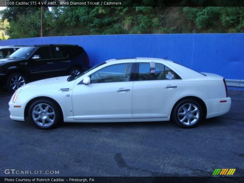 White Diamond Tricoat / Cashmere 2008 Cadillac STS 4 V6 AWD