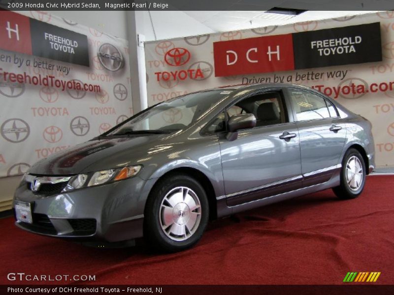 Magnetic Pearl / Beige 2009 Honda Civic Hybrid Sedan