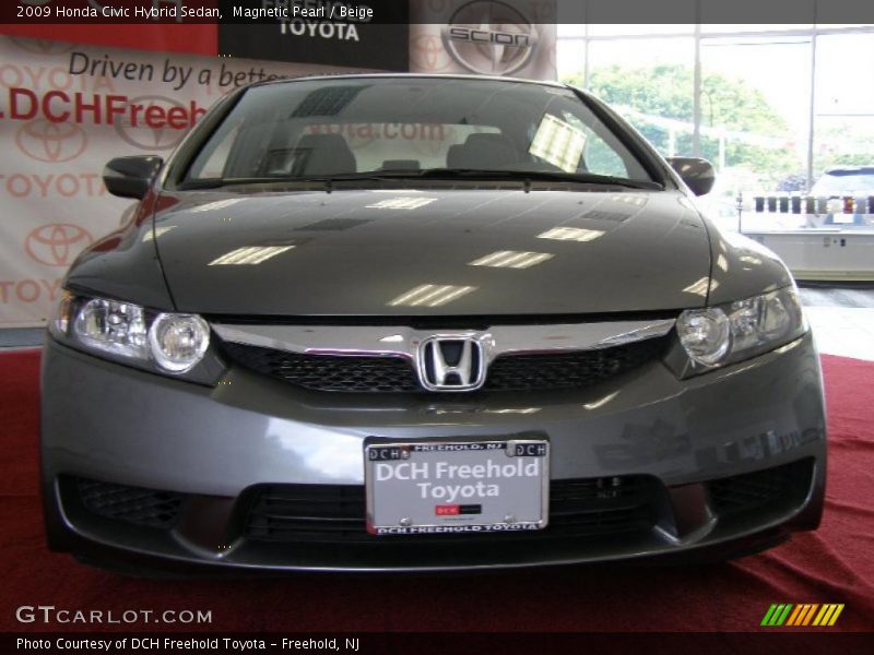 Magnetic Pearl / Beige 2009 Honda Civic Hybrid Sedan