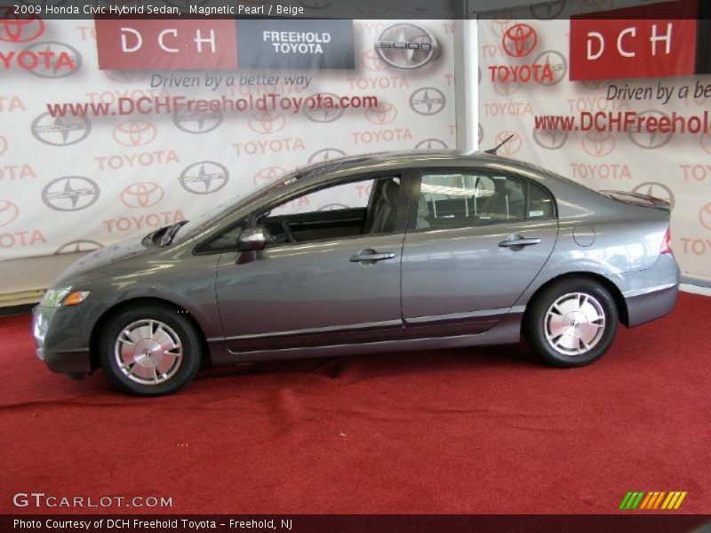 Magnetic Pearl / Beige 2009 Honda Civic Hybrid Sedan