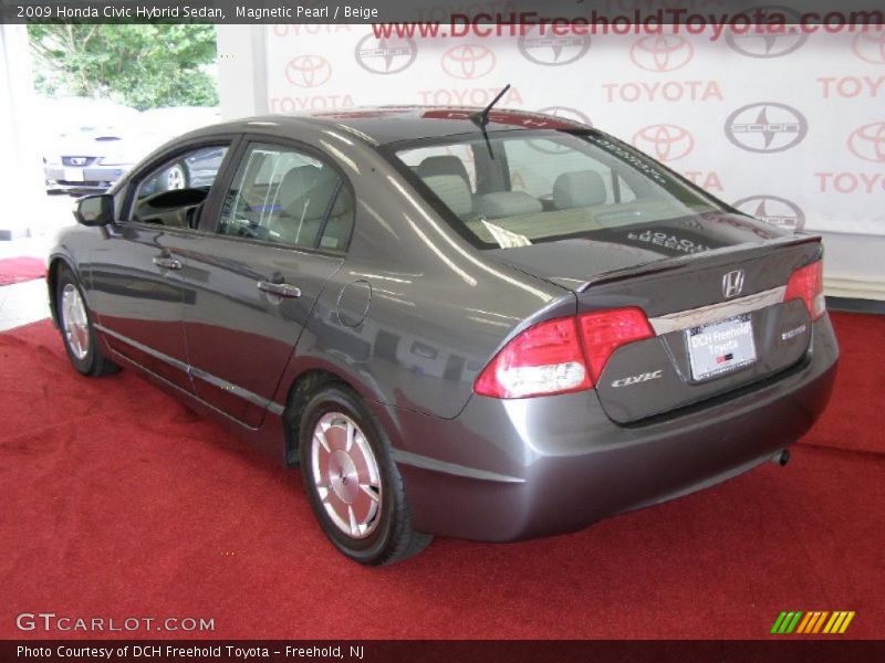 Magnetic Pearl / Beige 2009 Honda Civic Hybrid Sedan