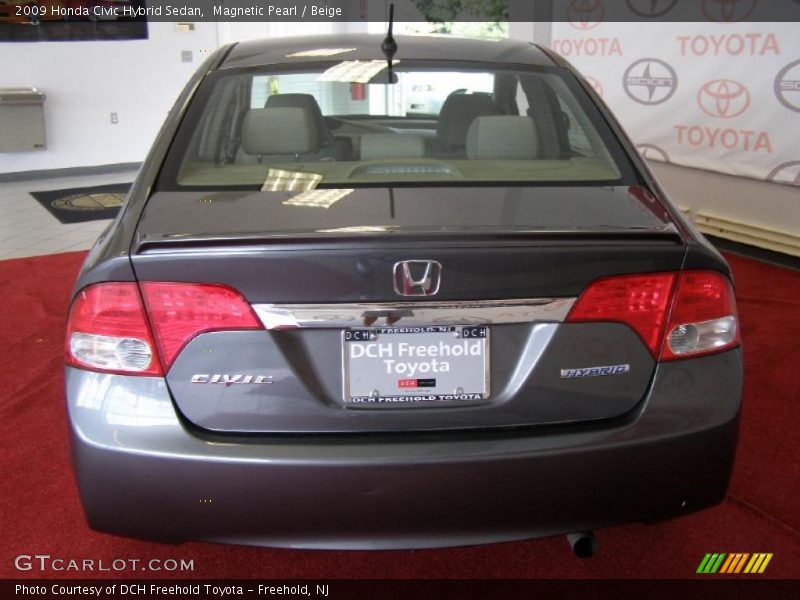 Magnetic Pearl / Beige 2009 Honda Civic Hybrid Sedan