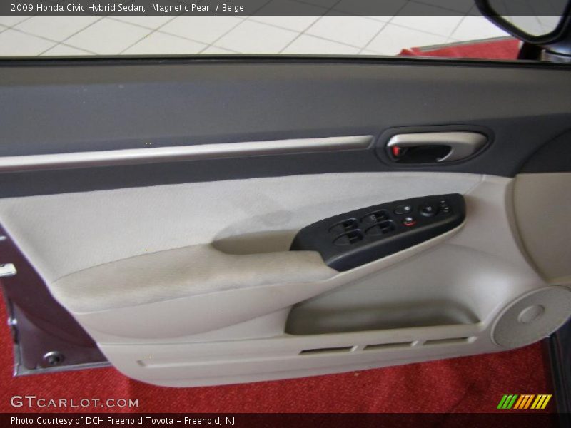 Magnetic Pearl / Beige 2009 Honda Civic Hybrid Sedan