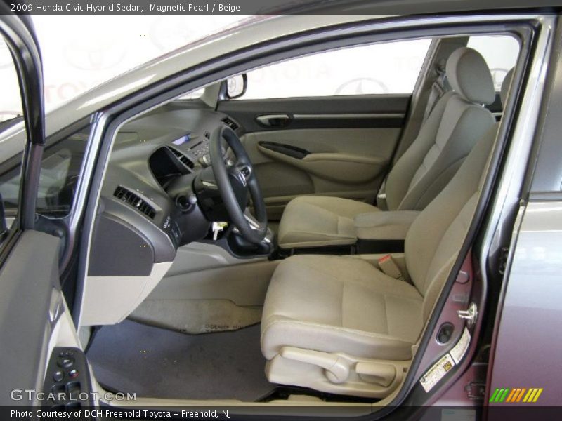 Magnetic Pearl / Beige 2009 Honda Civic Hybrid Sedan