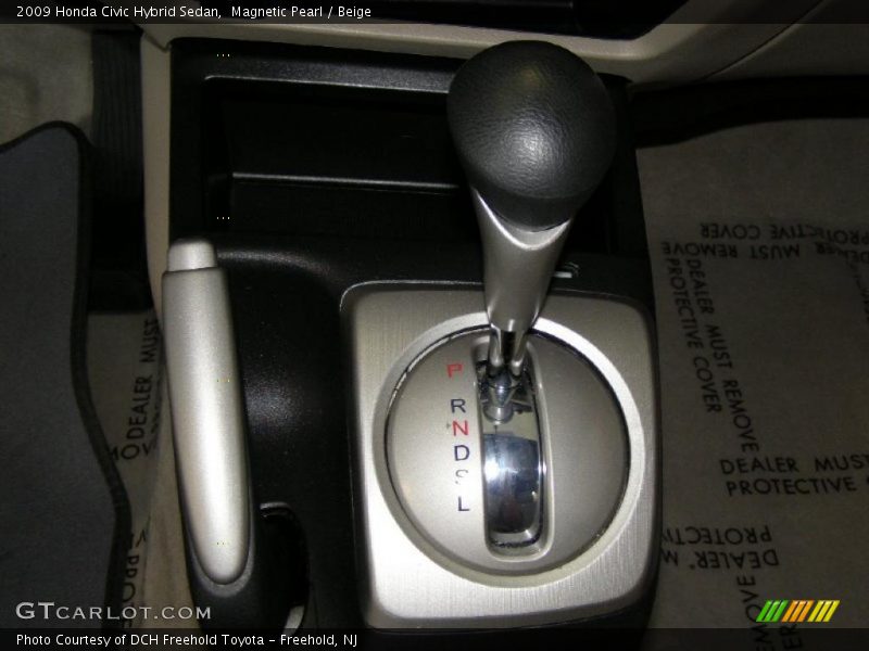 Magnetic Pearl / Beige 2009 Honda Civic Hybrid Sedan