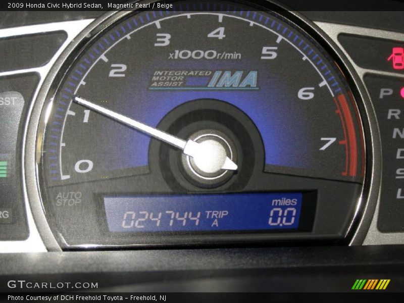Magnetic Pearl / Beige 2009 Honda Civic Hybrid Sedan
