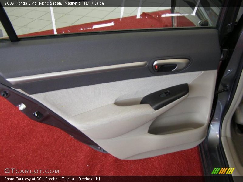 Magnetic Pearl / Beige 2009 Honda Civic Hybrid Sedan