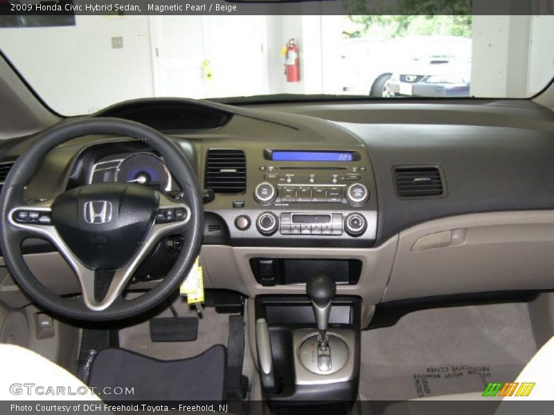 Magnetic Pearl / Beige 2009 Honda Civic Hybrid Sedan