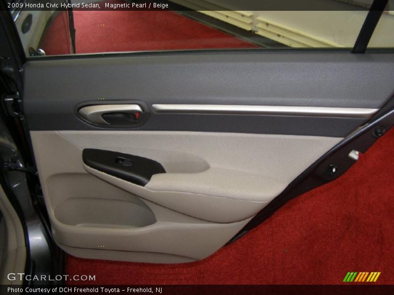 Magnetic Pearl / Beige 2009 Honda Civic Hybrid Sedan