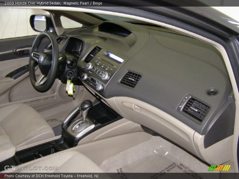 Magnetic Pearl / Beige 2009 Honda Civic Hybrid Sedan