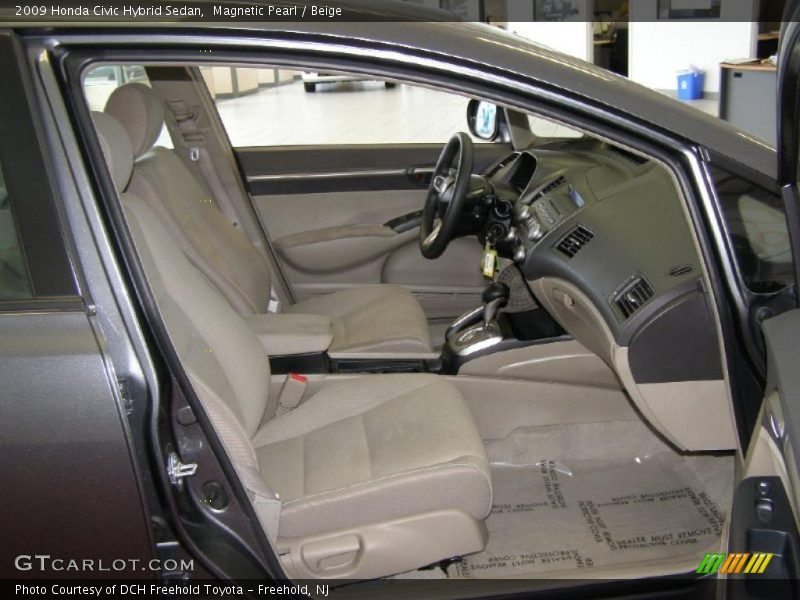 Magnetic Pearl / Beige 2009 Honda Civic Hybrid Sedan