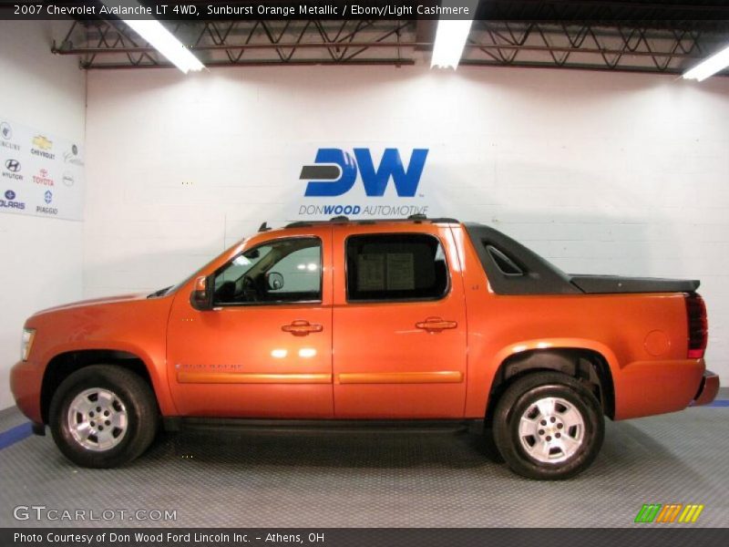 Sunburst Orange Metallic / Ebony/Light Cashmere 2007 Chevrolet Avalanche LT 4WD