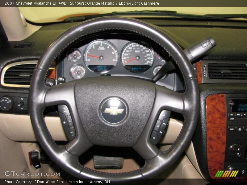 Sunburst Orange Metallic / Ebony/Light Cashmere 2007 Chevrolet Avalanche LT 4WD