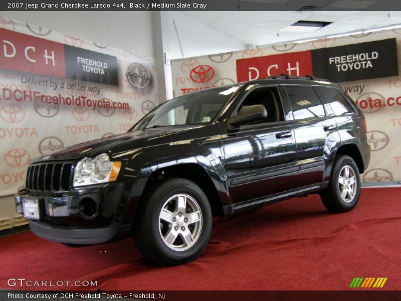 Black / Medium Slate Gray 2007 Jeep Grand Cherokee Laredo 4x4