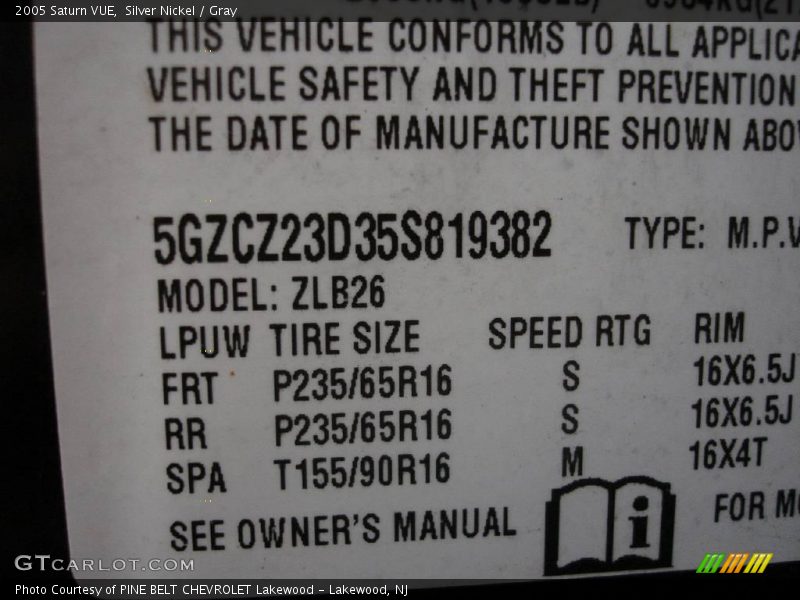 Silver Nickel / Gray 2005 Saturn VUE